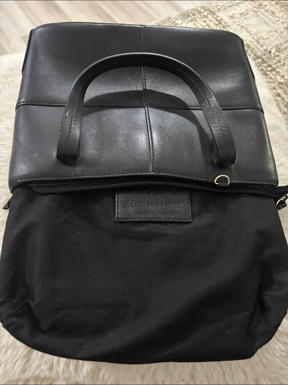 Etienne Aigner Black Leather Mini‎ Tote Classic Handbag